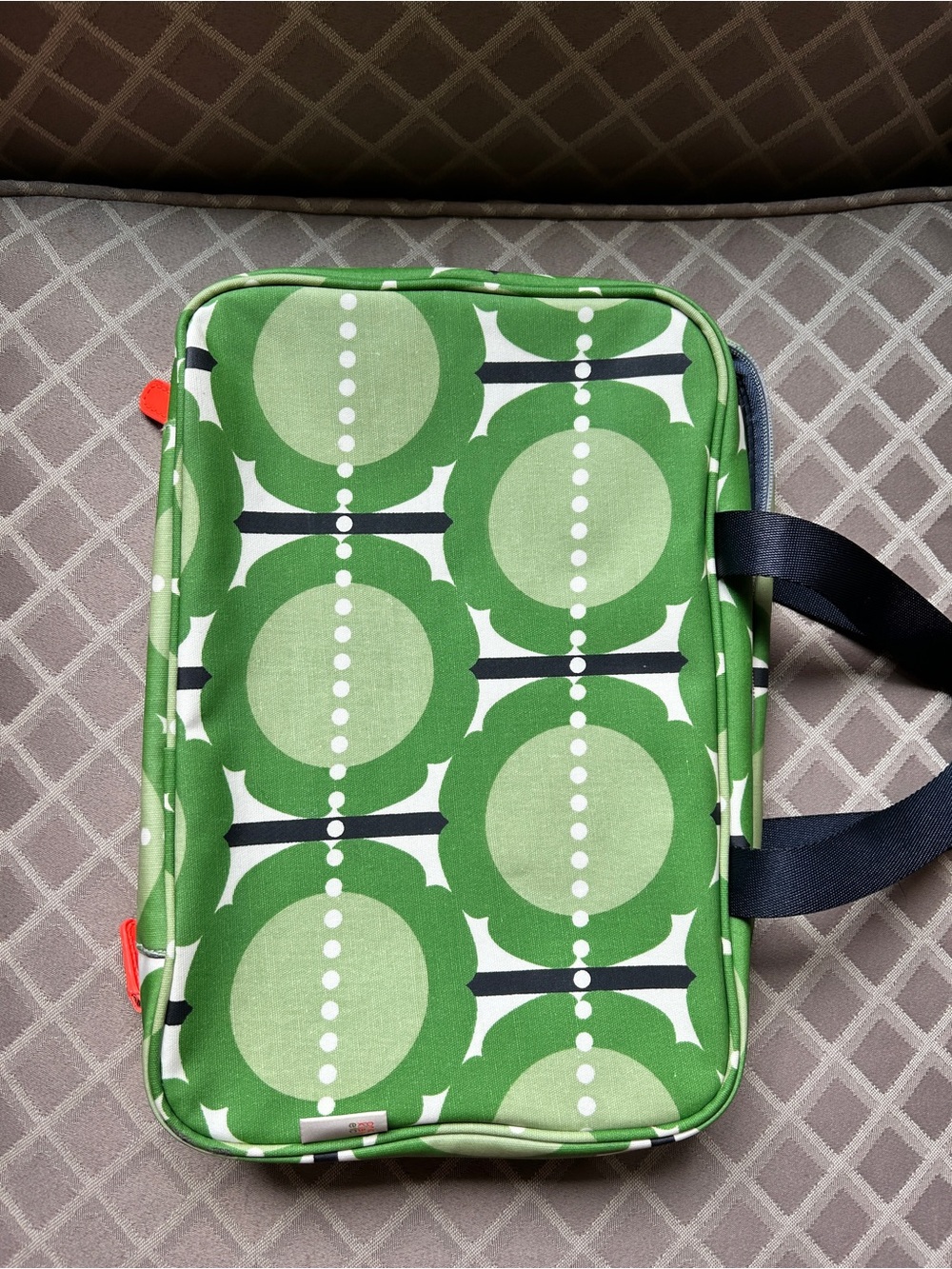 Orla Kiely for Target Green and White Retro Dot Cosmetic Bag